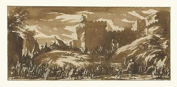 Army Leaving Castle Jacques Callot French 1592