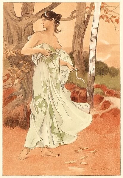 Auguste Donnay (Belgian, 1862 - 1921). Artemis, 1897. Color lithograph on wove paper