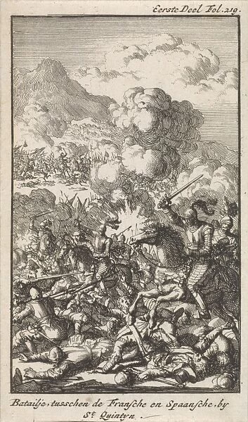 Battle of Saint-Quentin, 1559, Jan Luyken, Engelbrecht Boucquet, 1699