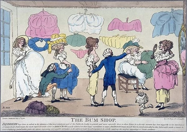 Bum Shop July 11 1785 Hand-colored etching sheet