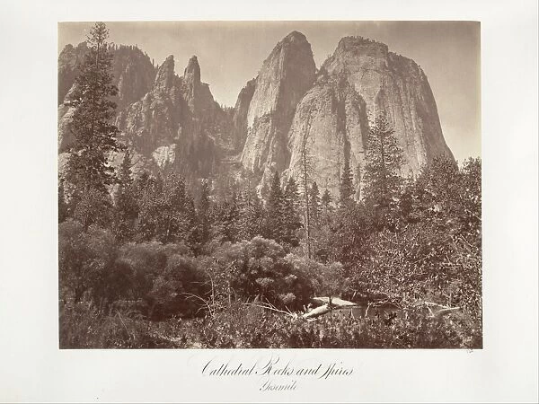 Cathedral Rocks Spires ca 1872 printed ca 1876