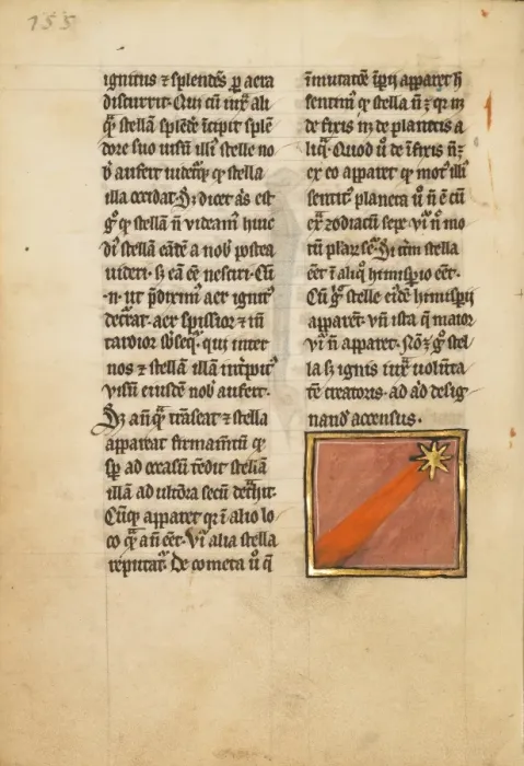 Framed Print : Print of A Comet, tempera and ink on parchment Framed Print : Print of A Comet, tempera and ink on parchment
