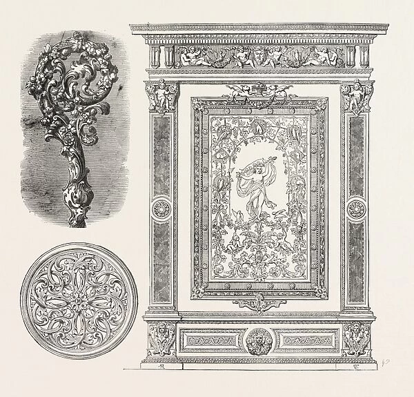 Crozier Head, by W. G. Rogers, Ventilator for Ceiling, by Bielefield, Wall Decoration