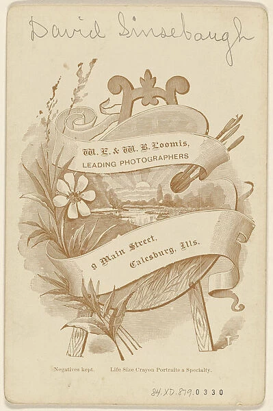 David Sinsebaugh W. E &W. B Loomis 1880s Albumen silver print
