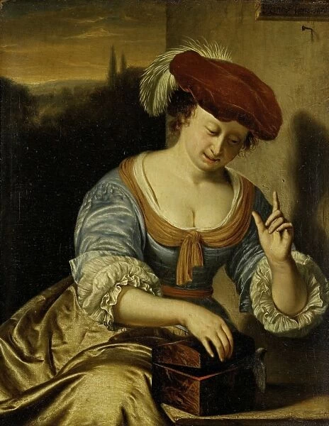 Escaped Bird, Allegory of Chastity, Frans van Mieris, I, 1676