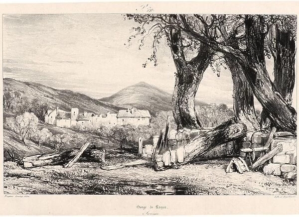Eugene Isabey (French, 1803 - 1886). Gorge de Royat, 1830