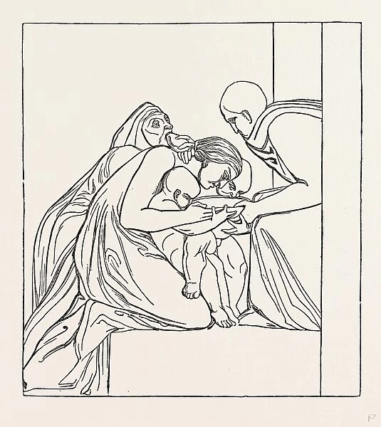 Feed the hungry, from a bas-relief of John Flaxman