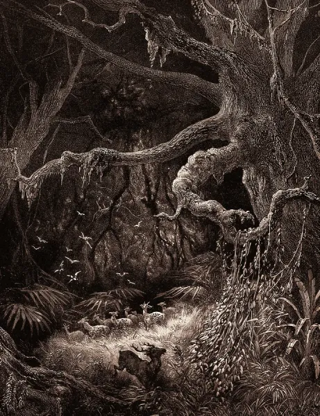 Gustave Dore's The Forests on the Banks of the Mississippi Print
