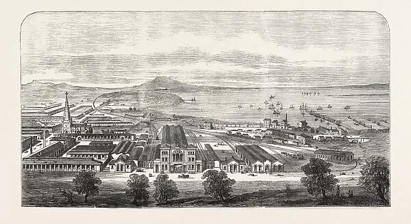 The Geelong and Melbourne Railway, Geelong Terminus, Australia, 1855