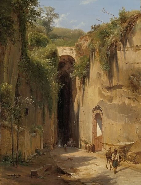 The Grotto of Posillipo at Naples Italy, Antonie Sminck Pitloo, 1826