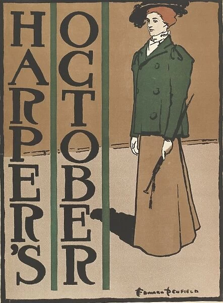 Harper October 1897 Lithograph Sheet 19 7  /  16