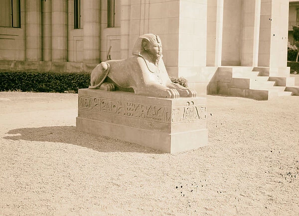 Isma lia Sphinx Basalt museum grounds 1934 Egypt