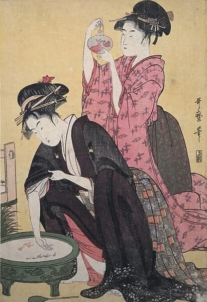 Kingyo] = [Goldfish], Kitagawa, Utamaro (1753?-1806), (Artist), Date Created: ca
