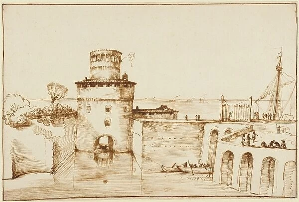 Landscape with a View of a Fortified Port