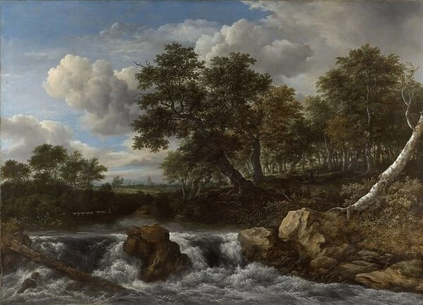 Landscape with Waterfall, Jacob Isaacksz. van Ruisdael, c. 1668