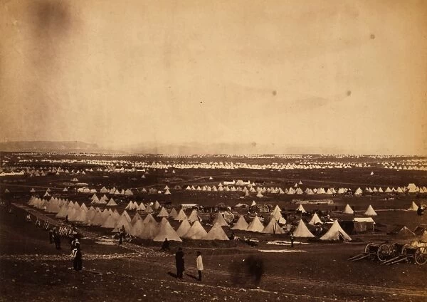 Looking towards Mackenzies Heights, tents of the 33rd Regiment in the foreground