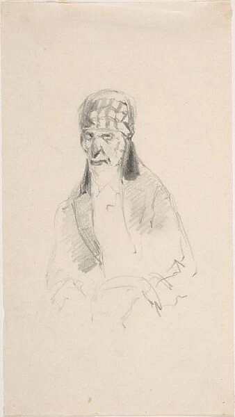 Man turban graphite 7-1  /  8 x 4 18. 1 10. 2 cm Drawings