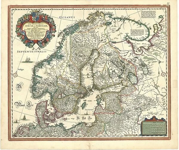 Map Tabula exactissima Regnorum Sueciae et Norvegiae