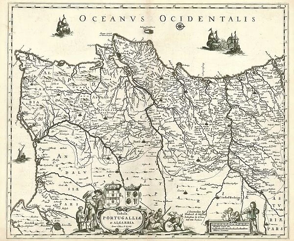 Map Tabula Portugalliae et Algarbia Frederick de Wit