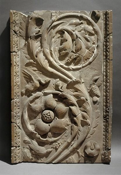 Marble pilaster acanthus scrolls Early Imperial