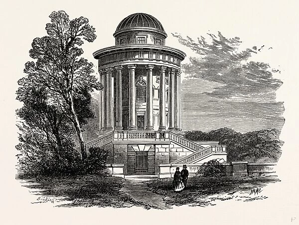 The Mausoleum, Castle Howard, UK, England, engraving 1870s, Britain