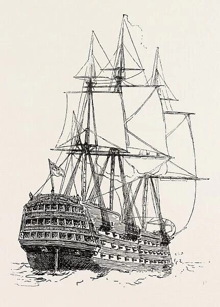 Model of the Victory, Nelsons Ship at Trafalgar
