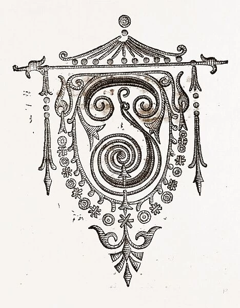 Monogram (T), Needlework, 19th Century Embroidery