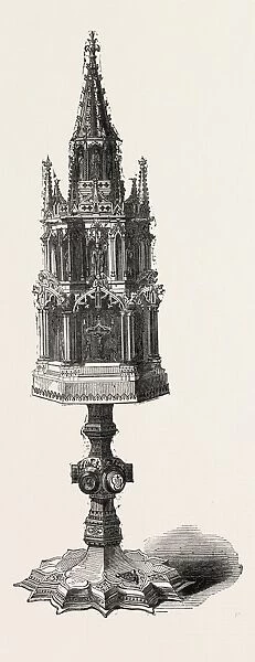 A MONSTRANCE, SILVER, 15TH CENTURY, 1851 engraving