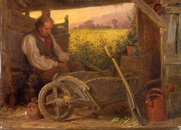 The Old Gardener Signed and dated, lower right: BR 1863, Briton Riviere