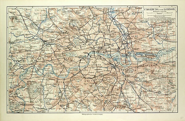 Old Map of London. OLD MAP OF LONDON