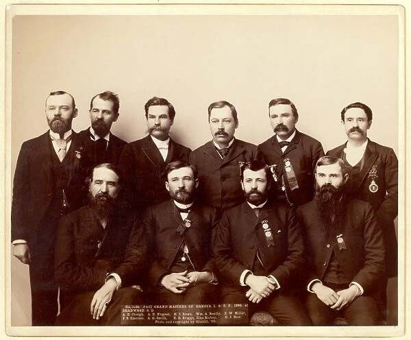 Past Grand Masters of Dakota I. O. O. F. 1890, at Deadwood, S. D. A. E. Clough, A. E