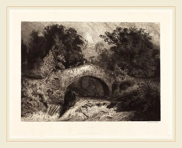Paul Huet (French, 1803-1869), A Bridge in Auvergne (Un pont en Auvergne), 1834, etching