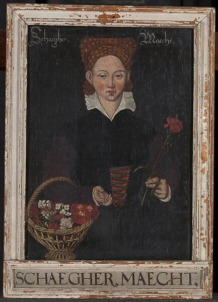 Picture frame Schaegher Maecht Old painting lady