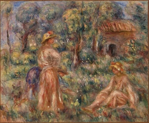 Pierre-Auguste Renoir Girls Landscape Jeunes filles dans