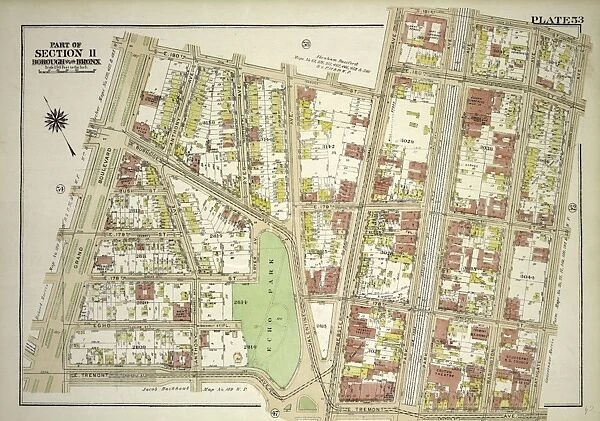 Plate 53, Part of Section 11, Borough of the Bronx. Bounded by E. 180th Street, Webster Avenue