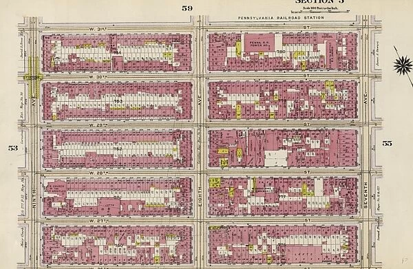 Plate 54: Bounded by W. 31st Street, Seventh Avenue, W. 26th Street, and Ninth Avenue