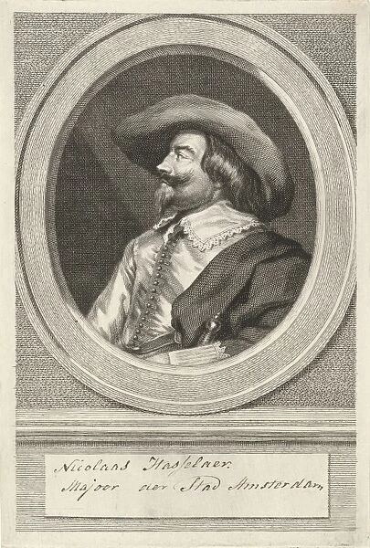 Portrait of Nicholas Hasselaer, Jacobus Houbraken, Jacob Adriaensz