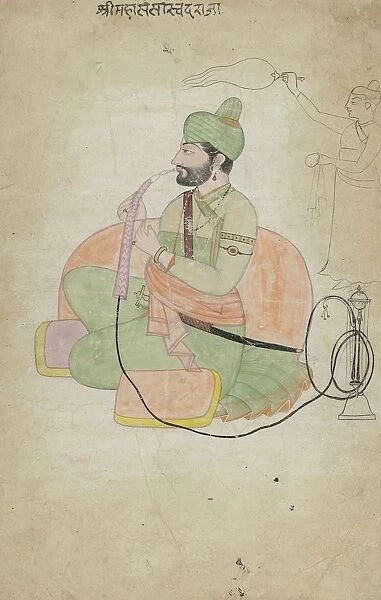 Portrait Sansar Chand posthumously Kangra 1830