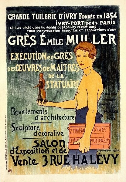 Poster for la Grande Tuilerie d Ivry (Usine Emile Muller). Exhibition, Charpentier
