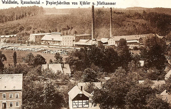 Pulp paper mills Saxony Buildings Waldheim 1917