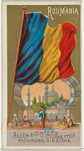 Romania Flags Nations Series 1 N9 Allen & Ginter Cigarettes Brands