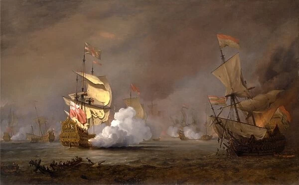 Sea Battle of the Anglo-Dutch Wars The Battle of Lowestoft, William van de Velde