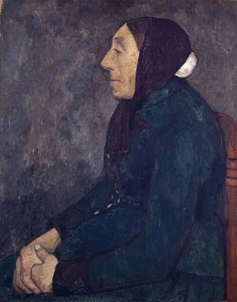 Seated old peasant woman c. 1903 oil canvas 81. 8 x 65. 5 cm