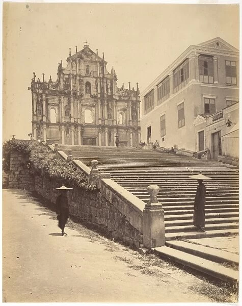 St Pauls Cathedral Macao ca 1869 Albumen silver print