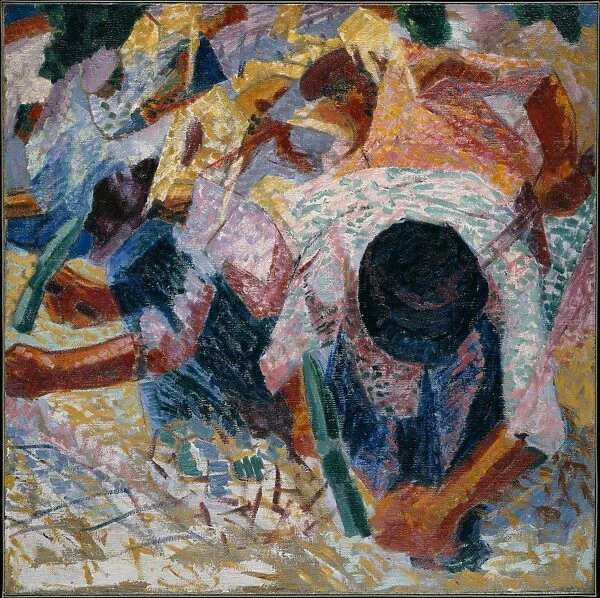 Street Pavers 1914 Oil canvas 39 3  /  8 x 39 3  /  8
