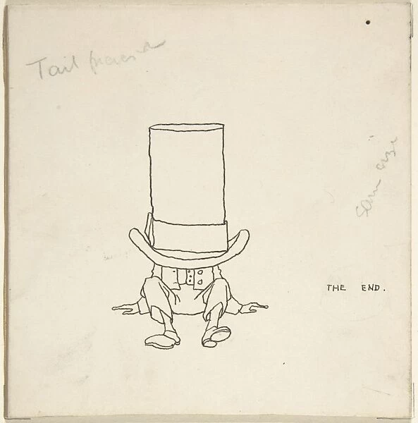 Tailpiece Topsy-Turvy Tales ca 1923 Pen ink sheet