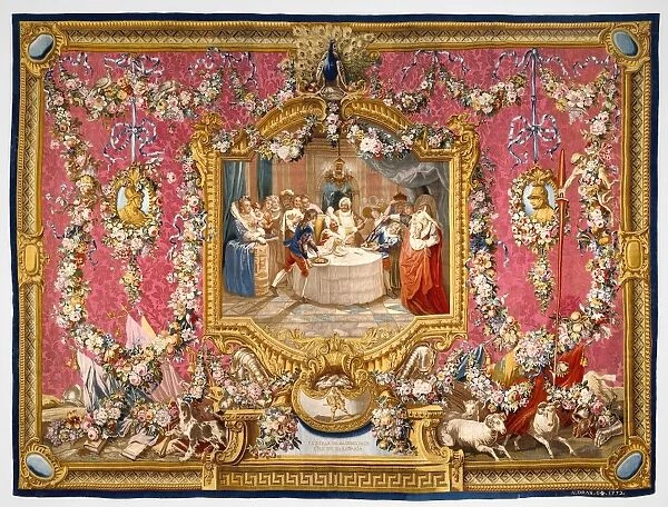 Tapestry: Le Repas de Sancho dans l'Ile de Barataria, from L'His