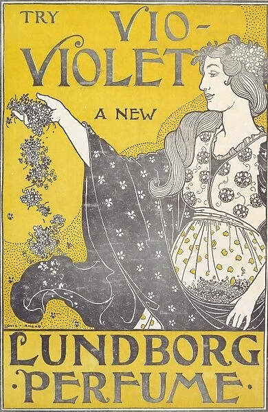 Try Vio-Violet New Lundborg Perfume 1895 Lithograph