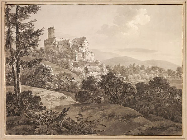 View Castle Gnandstein 1795 Adrian Zingg Swiss