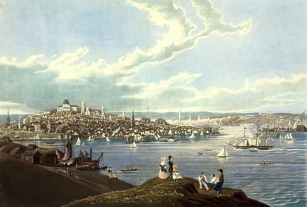 View of the city of Boston from Dorchester heights by Robert Havell, 1793 1878, US